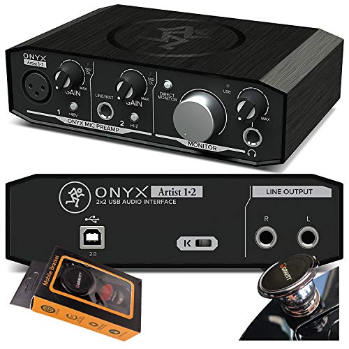Mackie Onyx Artist 1-2 USB Audio Interface 2-in/2-out USB 2.0, 24-bit/192kHz, with 1 Onyx Mic Preamp and Zero-Latency Monitoring, and Software Included with Gravity Phone Holder PK4 Bundle Mackie Onyx Artist 1-2 USB Audio Interface 2-in/2-out USB 2.0, 24-bit/192kHz, with 1 Onyx Mic Preamp and Zero-Latency Monitoring, and Software Included with Gravity Phone Holder PK4 Bundle